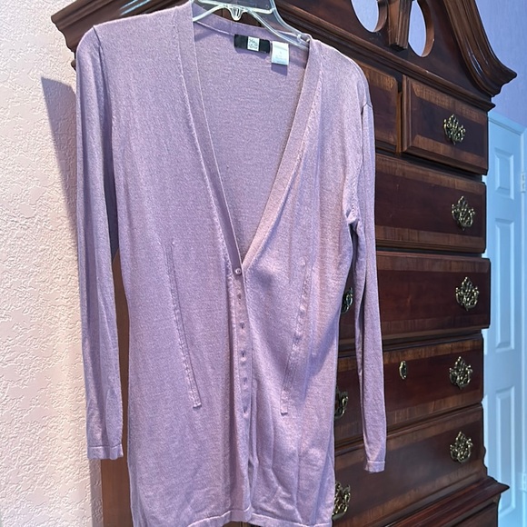 Saks Fifth Avenue Sweaters - Saks Fifth Avenue Purple Cardigan Sweater